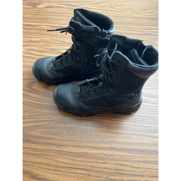 Bates black lace up side zip combat boots size 5.5 - Picture 2 of 7